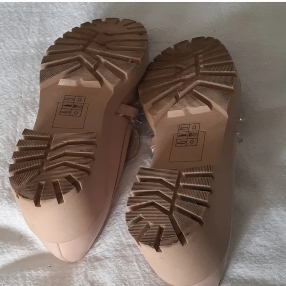 Dolce Vita Haris Light Blush Translucent Chain Platform Wedge Loafer Shoe Sz 9